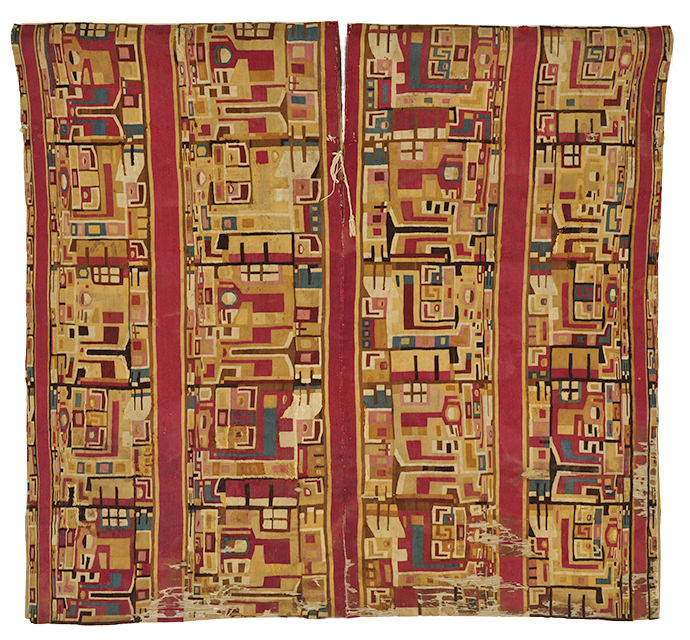 Peruanisches Männergewand der Wari-Kultur, 7. bis 11. Jahrhundert. Foto: Deutsches Textilmuseum Krefeld