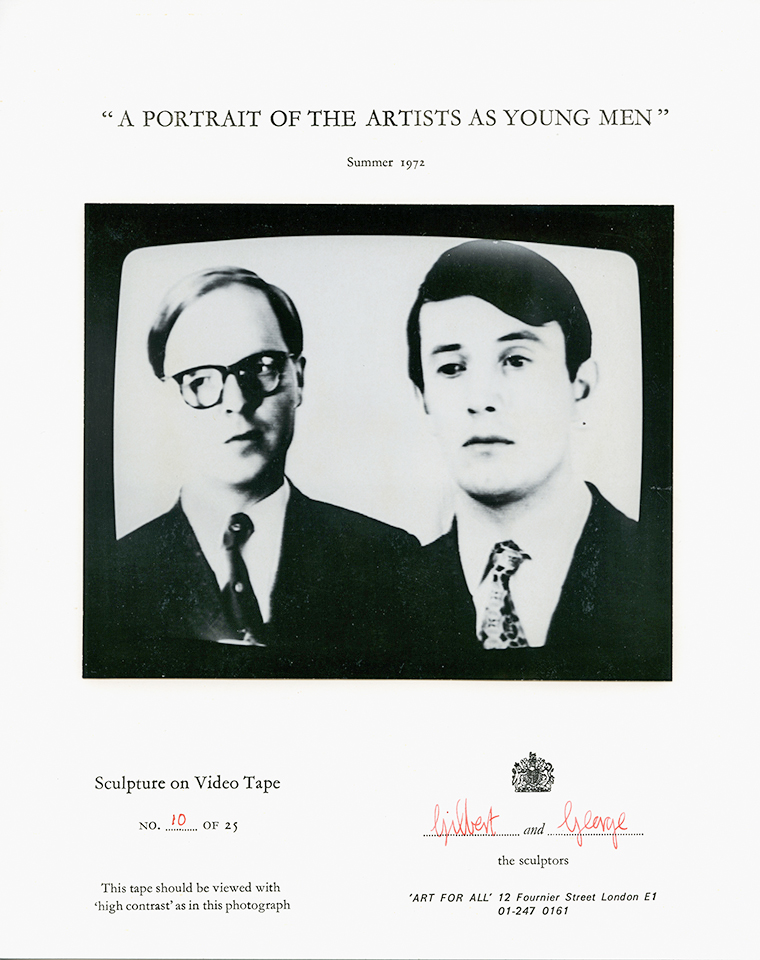 Gilbert & George: »A Portrait of the Artists as a Young Men«, 1972 Zertifikat. Sammlung Kunstmuseen Krefeld, Foto: Volker Döhne