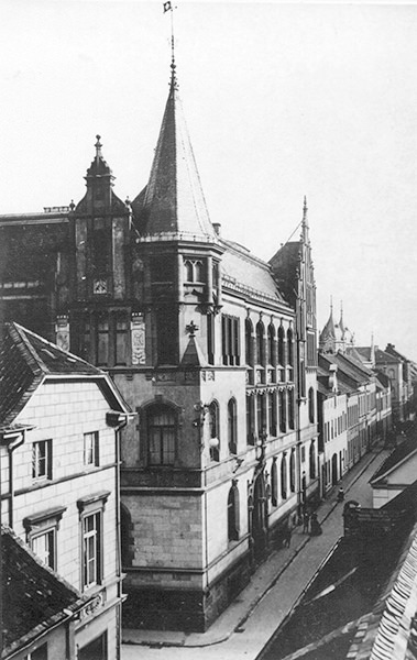 Kunstgewerbeschule an der Petersstraße in den 30ern, Vorläufer der späteren Werkkunstschule. Foto: Stadtarchiv Krefeld, Fotobestand, Objekt-Nr. 14514