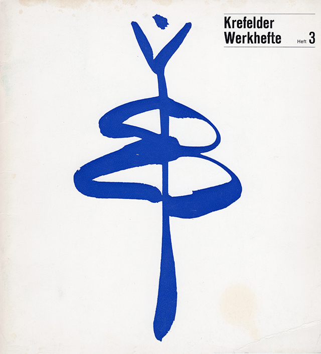 Titelblatt »Krefelder Werkhefte« Heft 3, Abb. Signatur von Bontjes van Beek. Herausgeber: Richard Scherpe und F. G. Winter