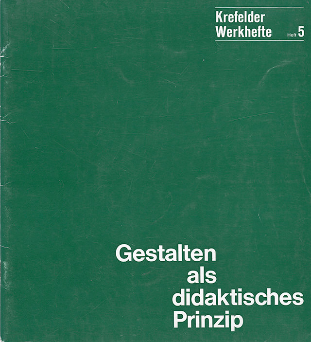 Titelblatt »Krefelder Werkhefte« Heft 5. Heraugeber: Richard Scherpe, F. G. Winter, Stiftung Pro Creatione, ISBN 3-7948-0184-9