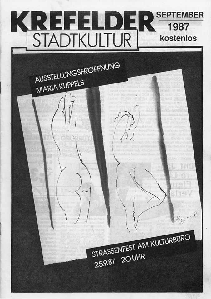 »Krefelder Stadtkultur«, Ausgabe September 1987, Titel: Maria Kuppels. Repro: K.-H. Bongartz