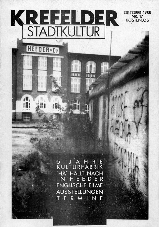 »Krefelder Stadtkultur«, Ausgabe Oktober 1988. Repro: K.-H. Bongartz