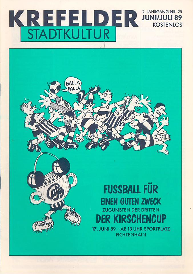»Krefelder Stadtkultur«, Ausgabe Juni/Juli 1989, Titelbild: Jari Banas. Repro: K.-H. Bongartz