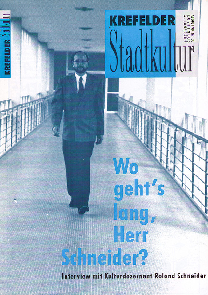 »Krefelder Stadtkultur«, Ausgabe August 1990. Repro: kMs