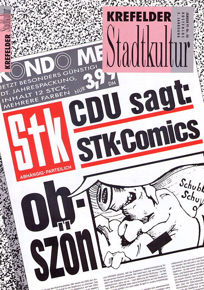 »Krefelder Stadtkultur«, Ausgabe Januar 1991. Repro: kMs