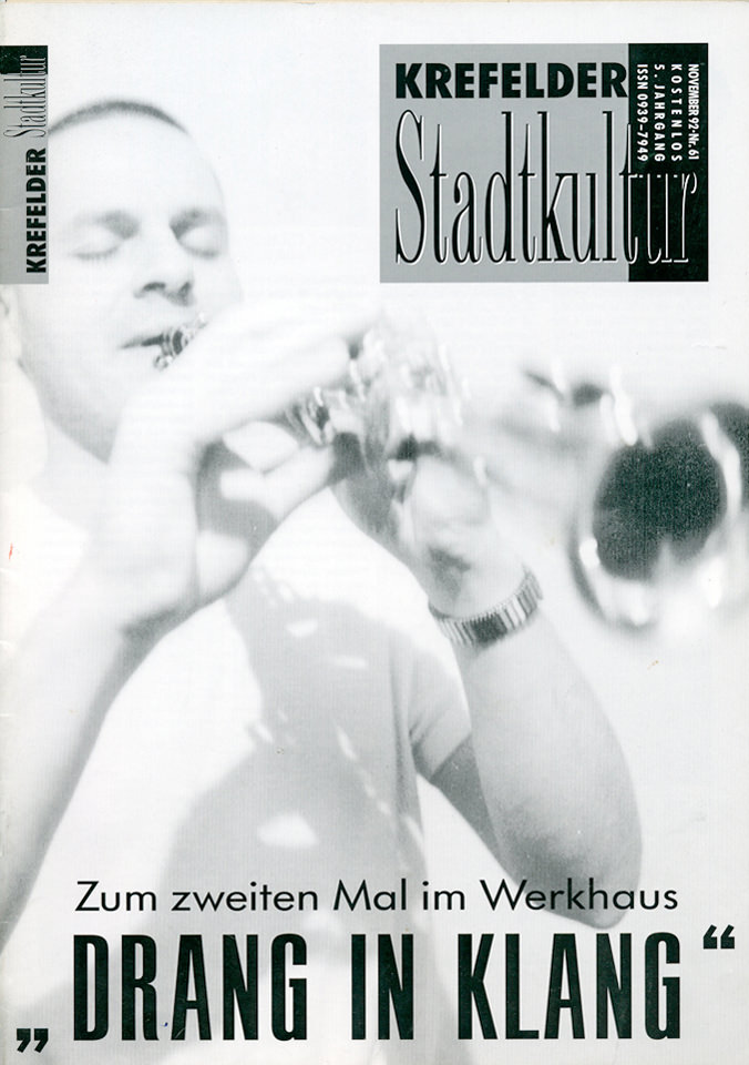 »Krefelder Stadtkultur«, Ausgabe November 1992. Repro: R. J.